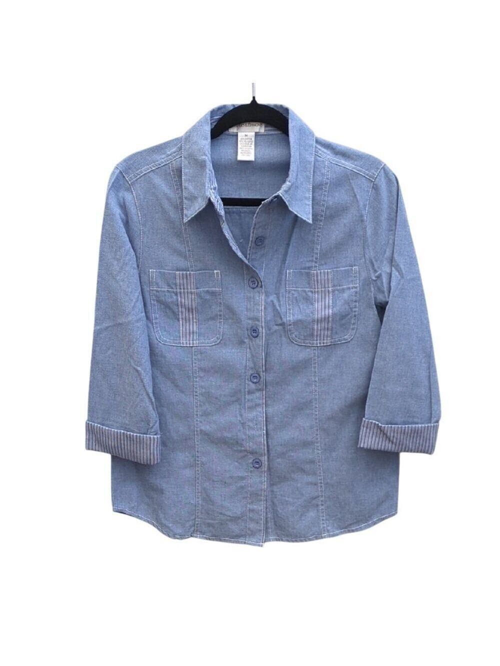 Draper's & Damon's women's top light Blue, Medium Size NWOT